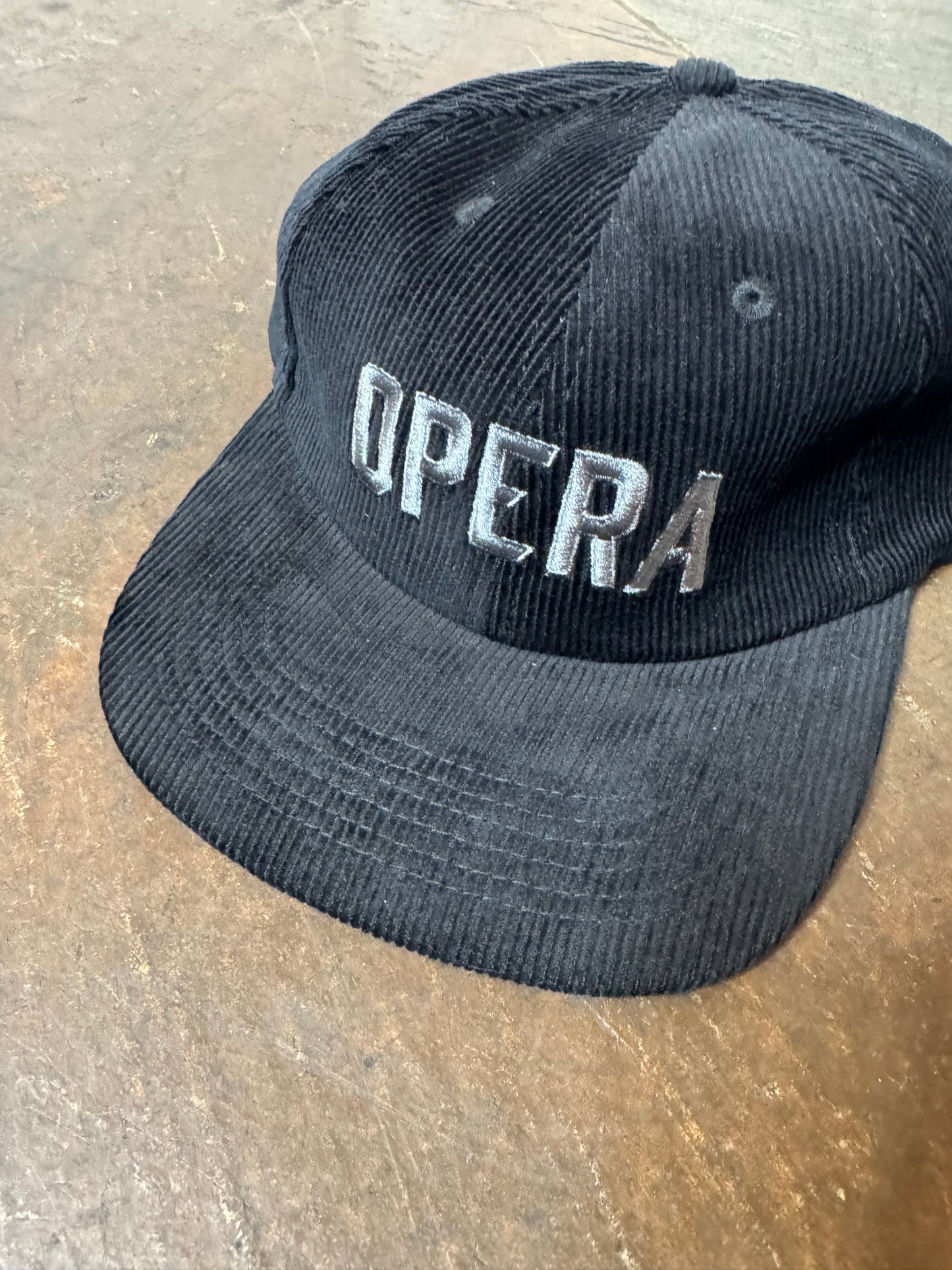 Opera Black Corduroy Hat