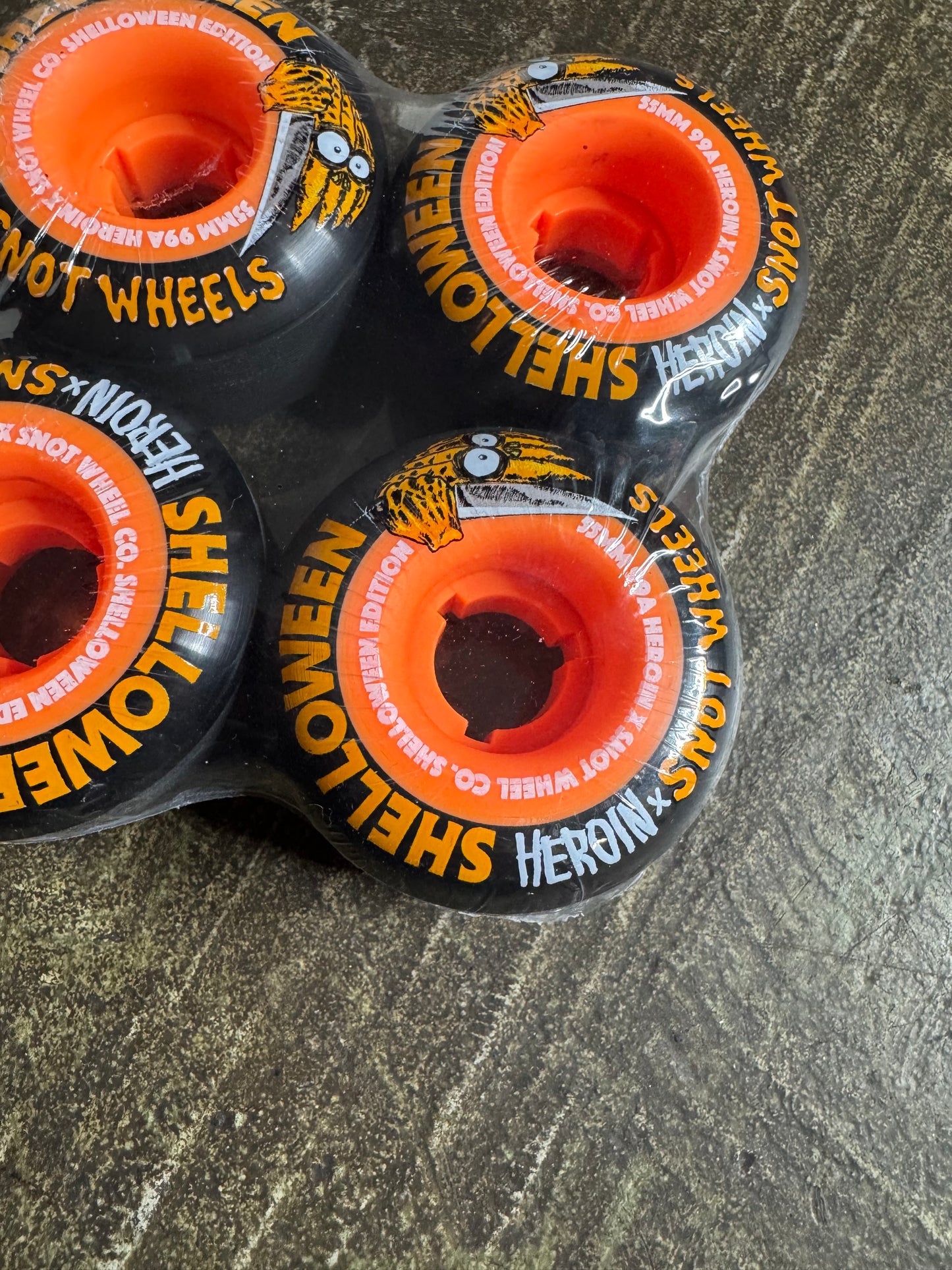 Snot x Heroin Skateboards Shelloween 55mm 99A Black Wheels