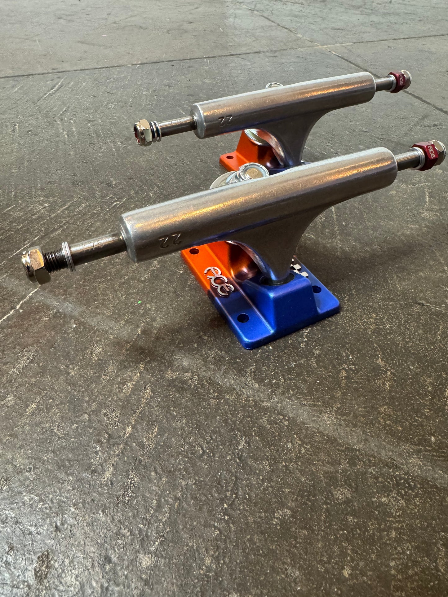 Ace AF1 Anodized Blue/ Orange Trucks 33 (Set)