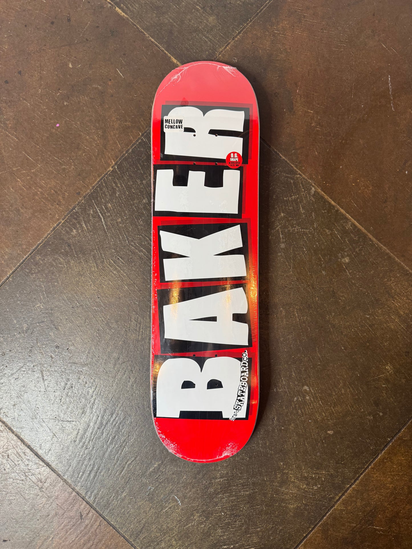 Baker Red/White Logo Deck - 8.12