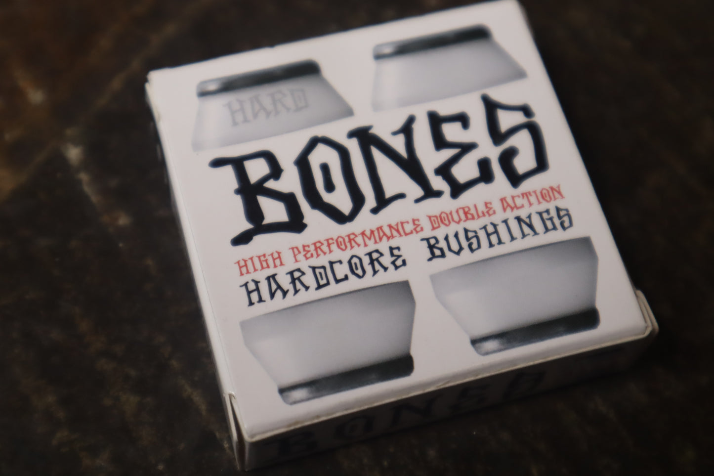 BONES HARDCORE 4PC HARD WHITE/BLACK BUSHINGS