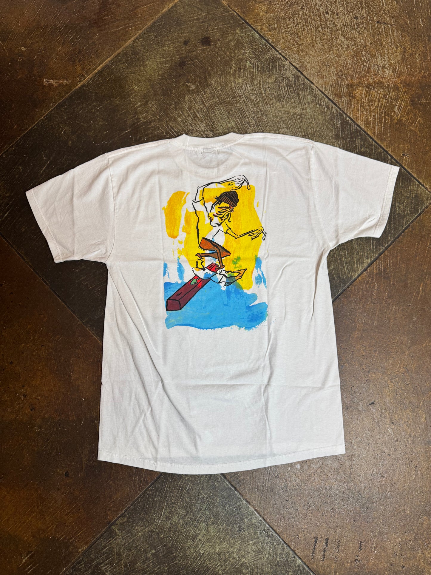 Large Slappy Red Curb Tee - White