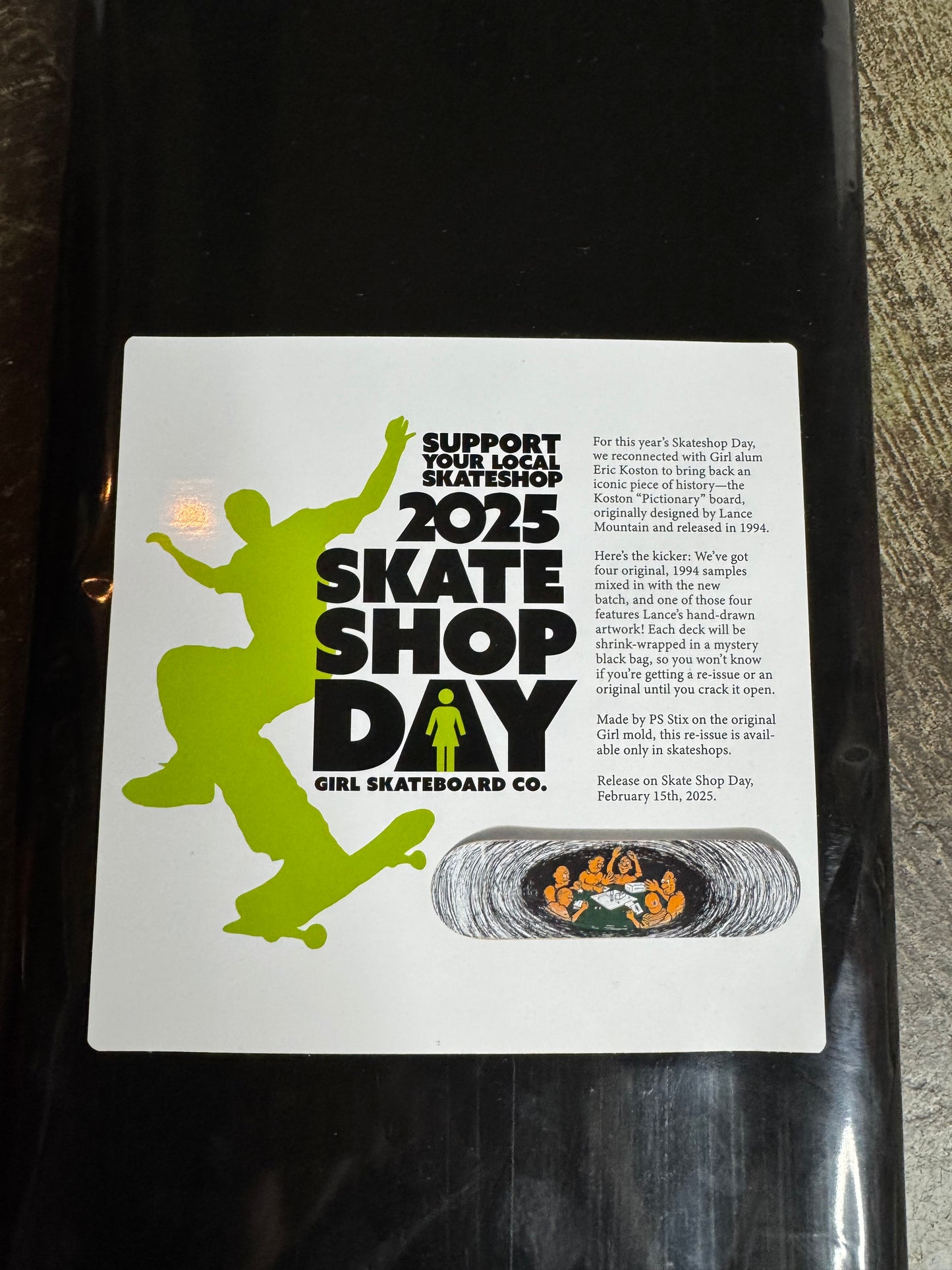 Eric Koston Skateshop 2025 Pictionary Deck Deck - 7.5