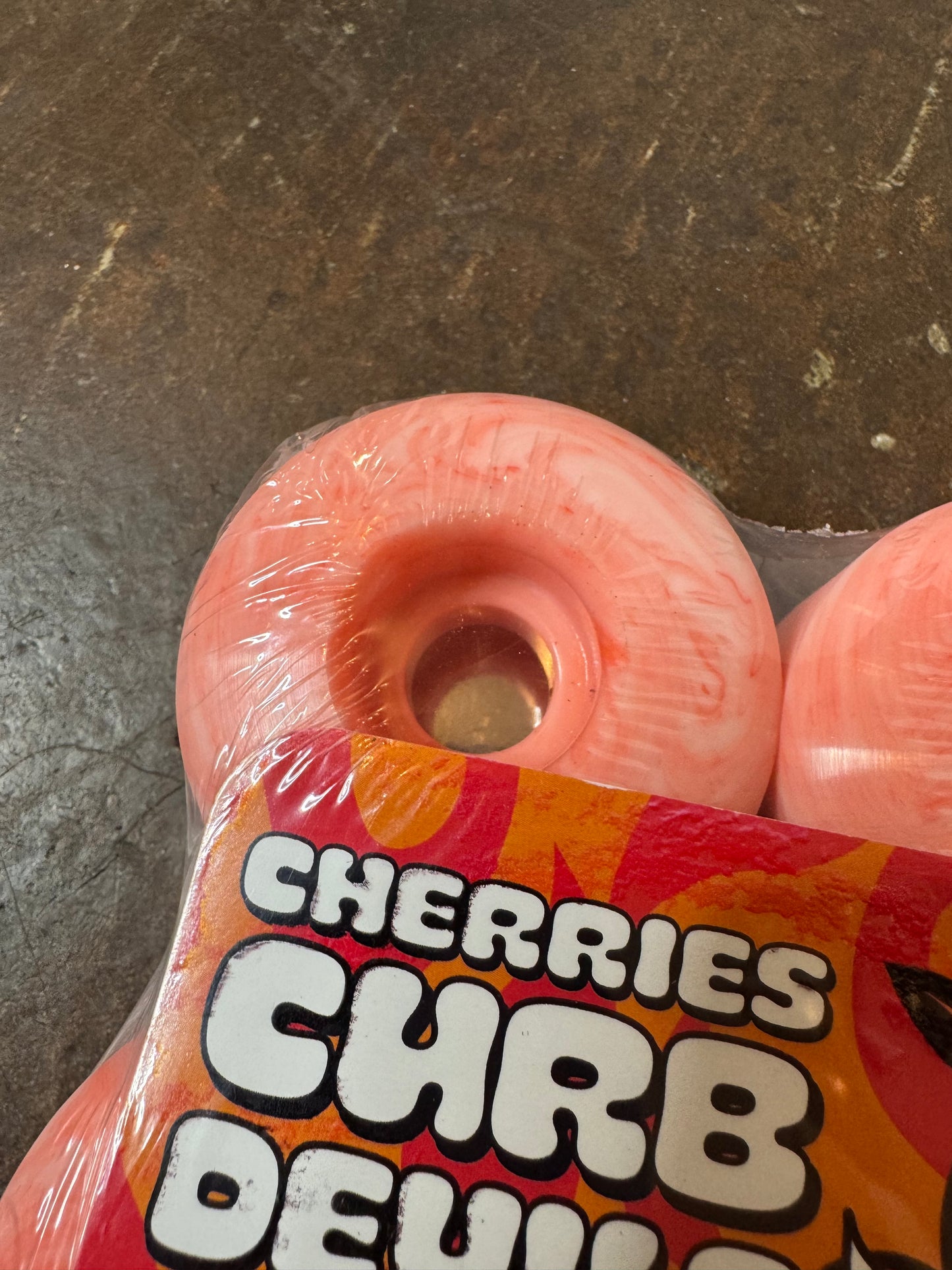 Curb Devils Red Swirls 55mm 101A Wheels
