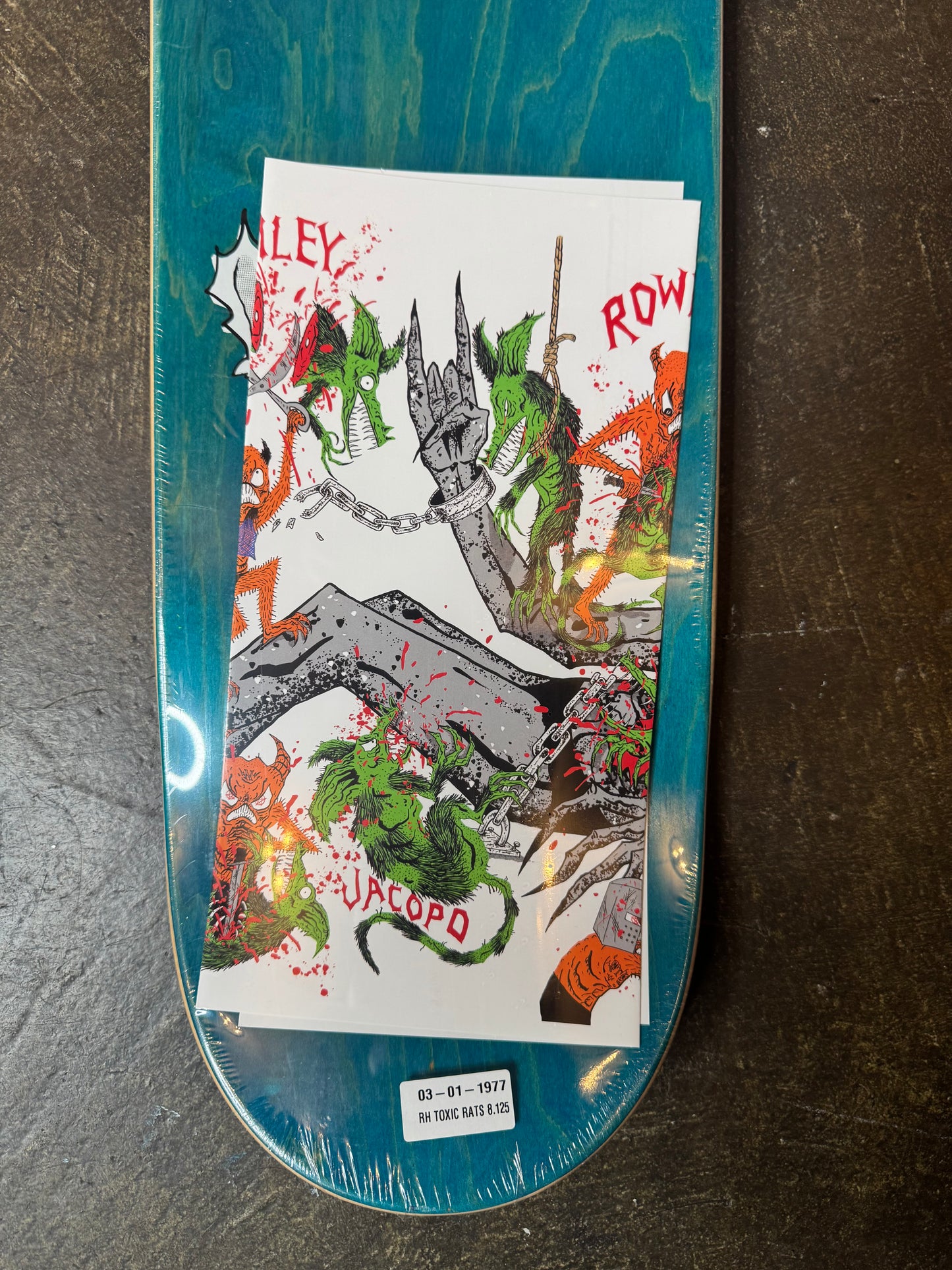 Riley Hawk Toxic Rats Deck - 8.12