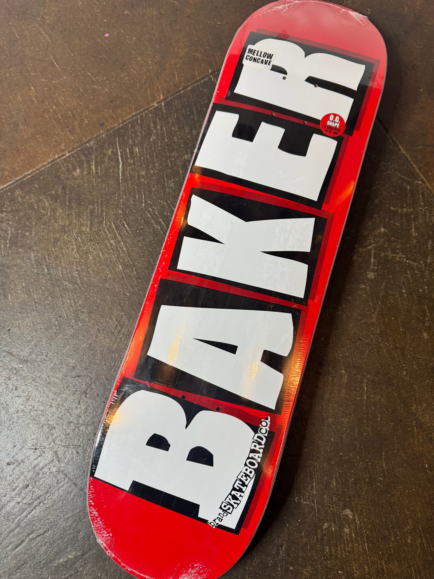 Baker Red/White Logo Deck - 8.12