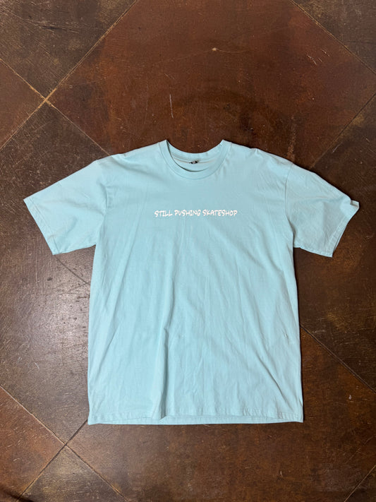 Still Pushing Shop Tee - Light Blue 3X