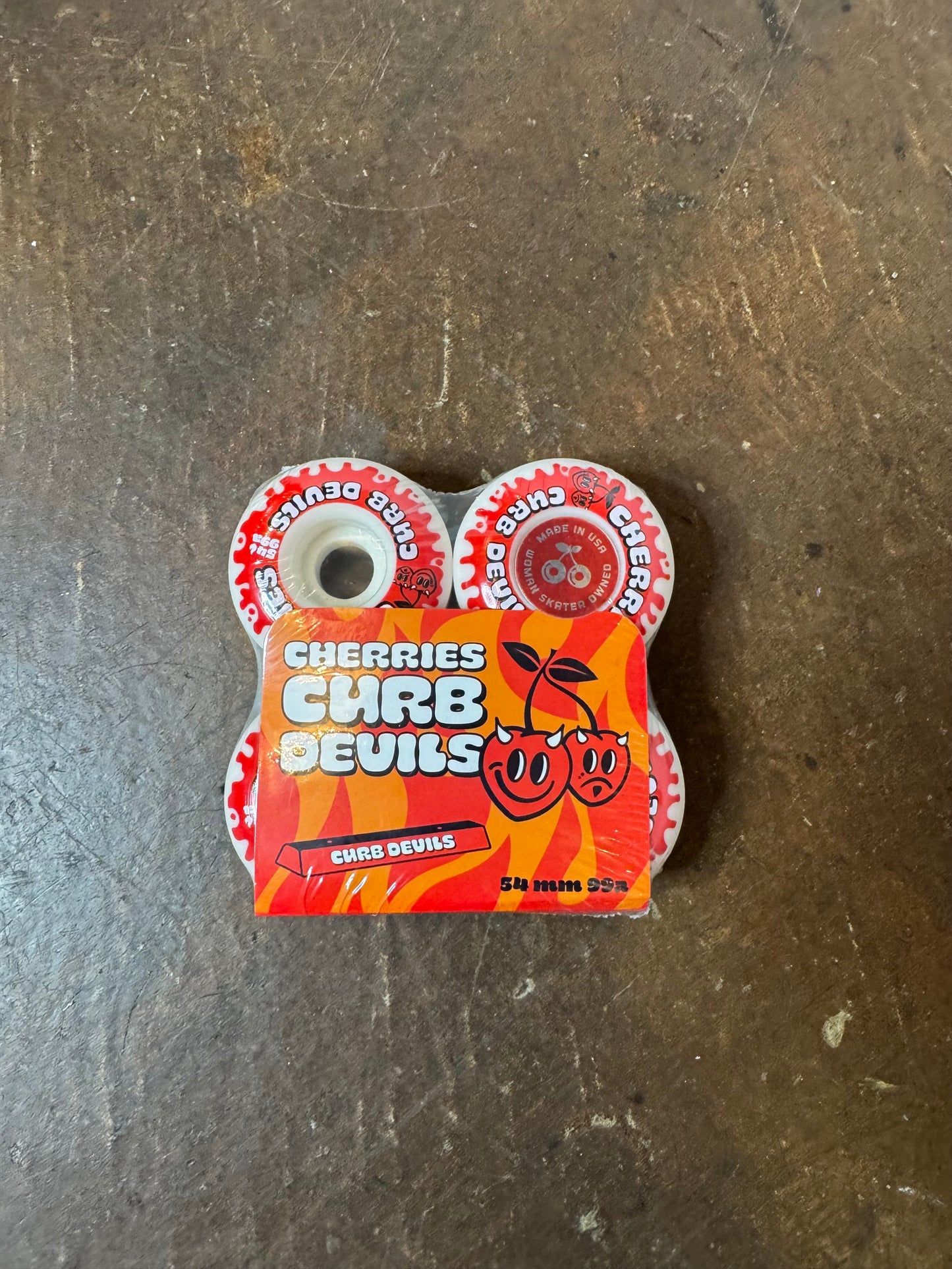 Curb Devils White 54mm 99A Wheels