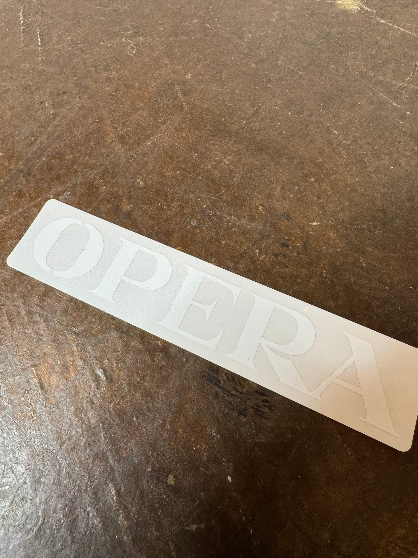 Opera Sticker White Logo - Opera Skateboards