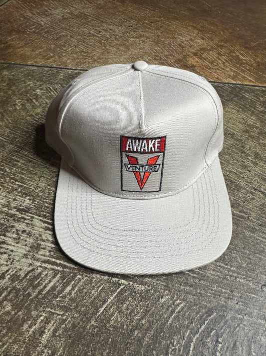 Venture Awake Silver/ Red SnapBack Hat