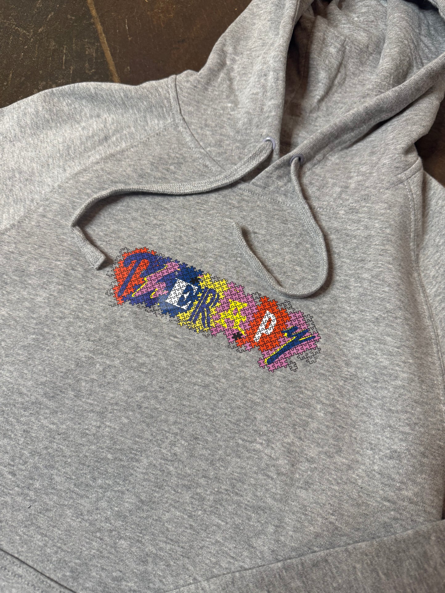 Therapy Puzzled Hoodie - Light Grey