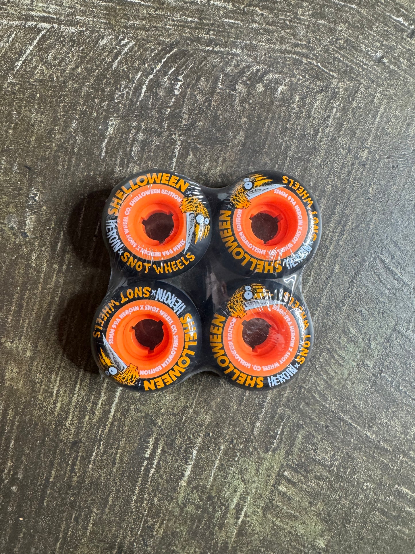 Snot x Heroin Skateboards Shelloween 55mm 99A Black Wheels