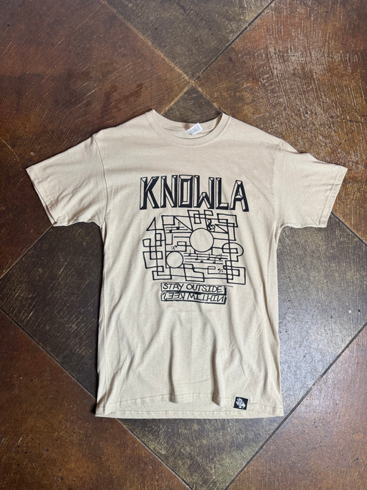 Tan Abstract Knowla Tee