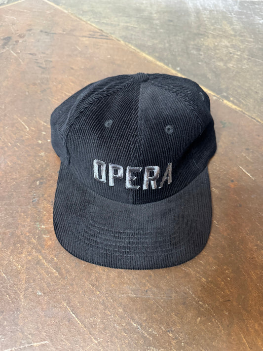 Opera Black Corduroy Hat