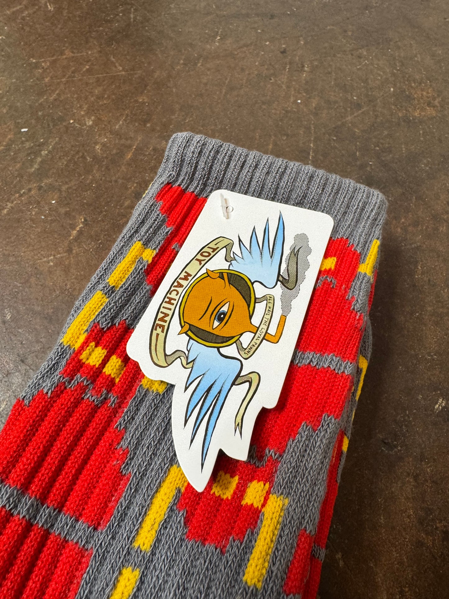 Digi Monster Grey Crew Socks
