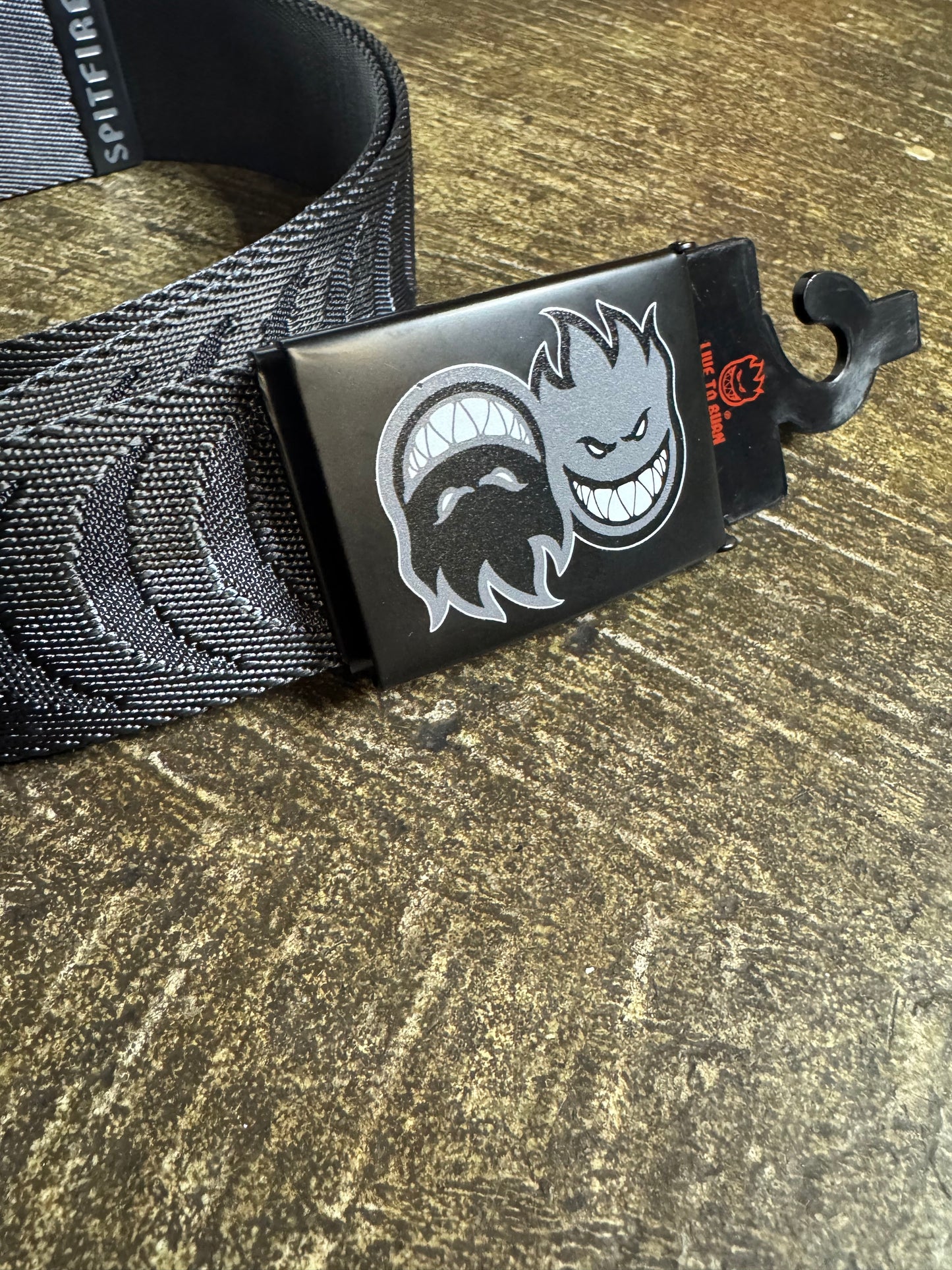 Spitfire Eternal Crescent Jaquard Web Belt - Charcoal/ Black