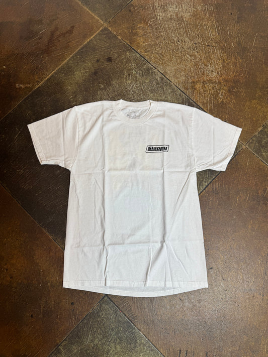Large Slappy Red Curb Tee - White