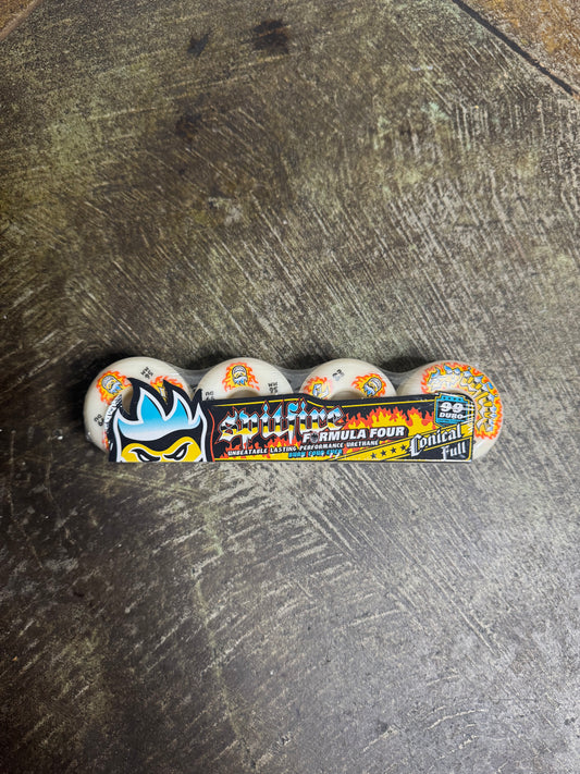 F4 99A Chrome Venom Conical Full 56mm Natural Wheels