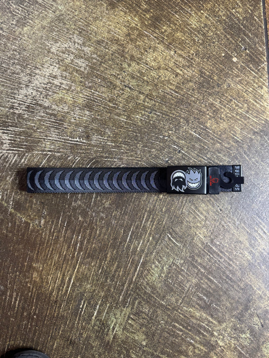 Spitfire Eternal Crescent Jaquard Web Belt - Charcoal/ Black