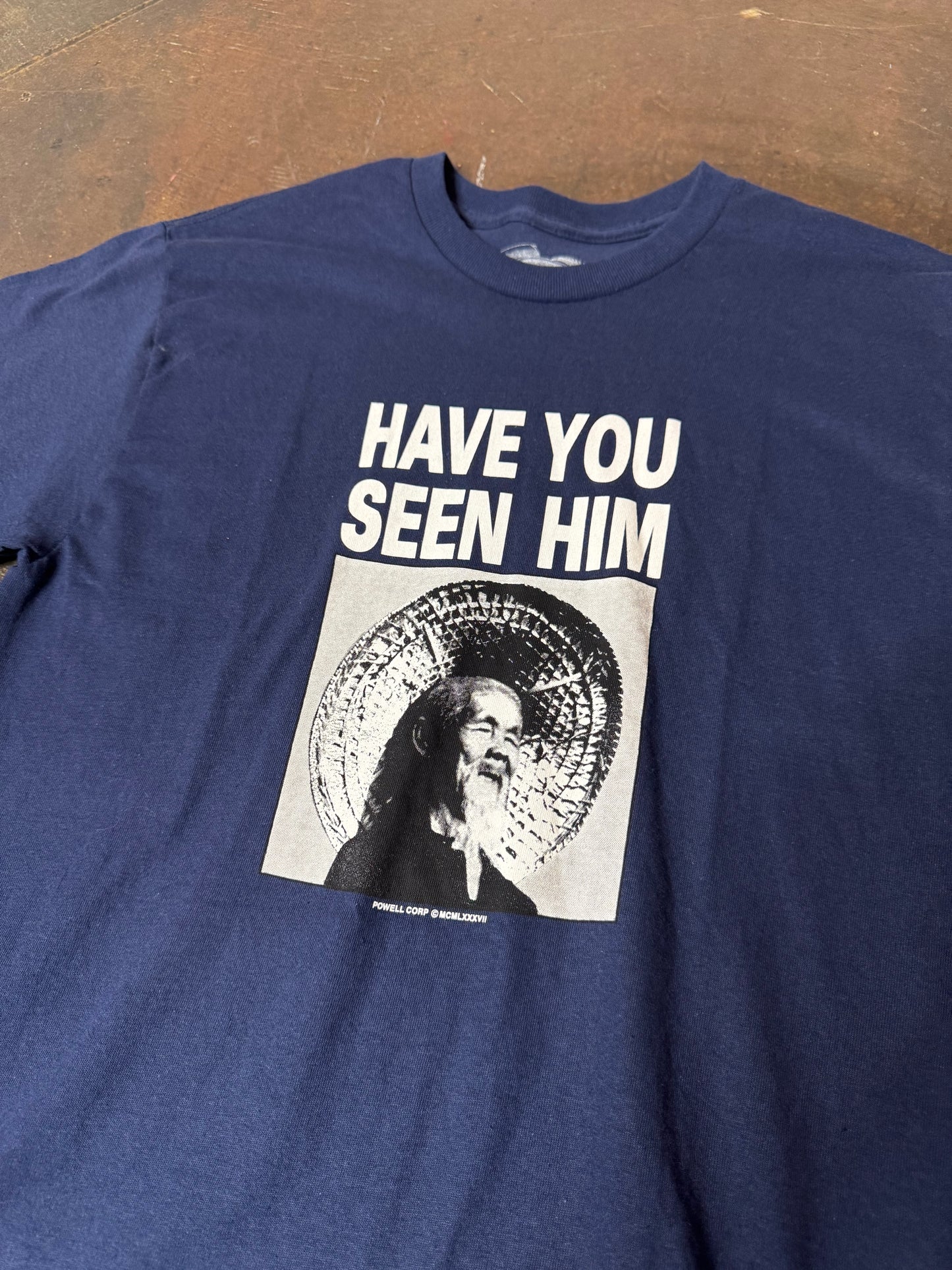 Have You Seen Him Navy Tee