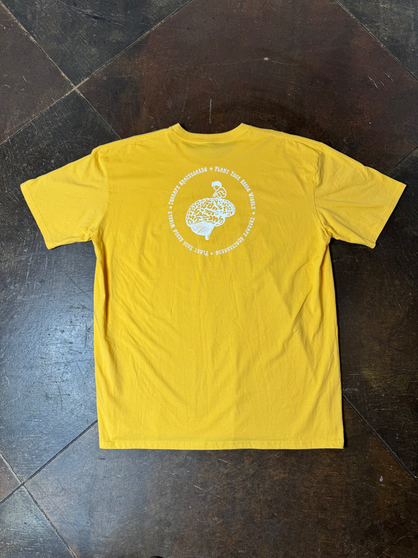 Plant Wise Seeds T-shirt 3X Yellow - Therapy Skateboards