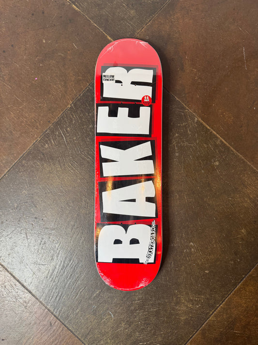 Baker Red/White Logo Deck - 8.12