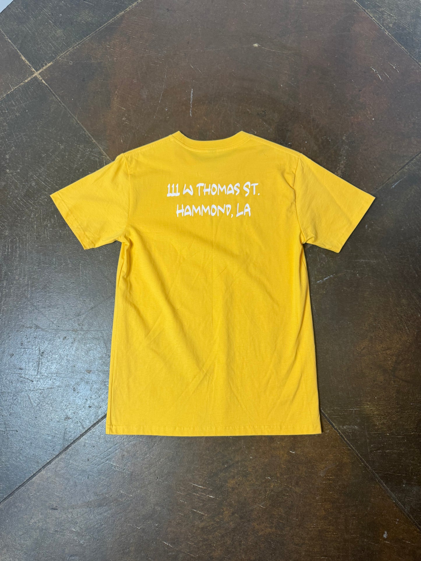 Still Pushing Shop Tee - Yellow Small