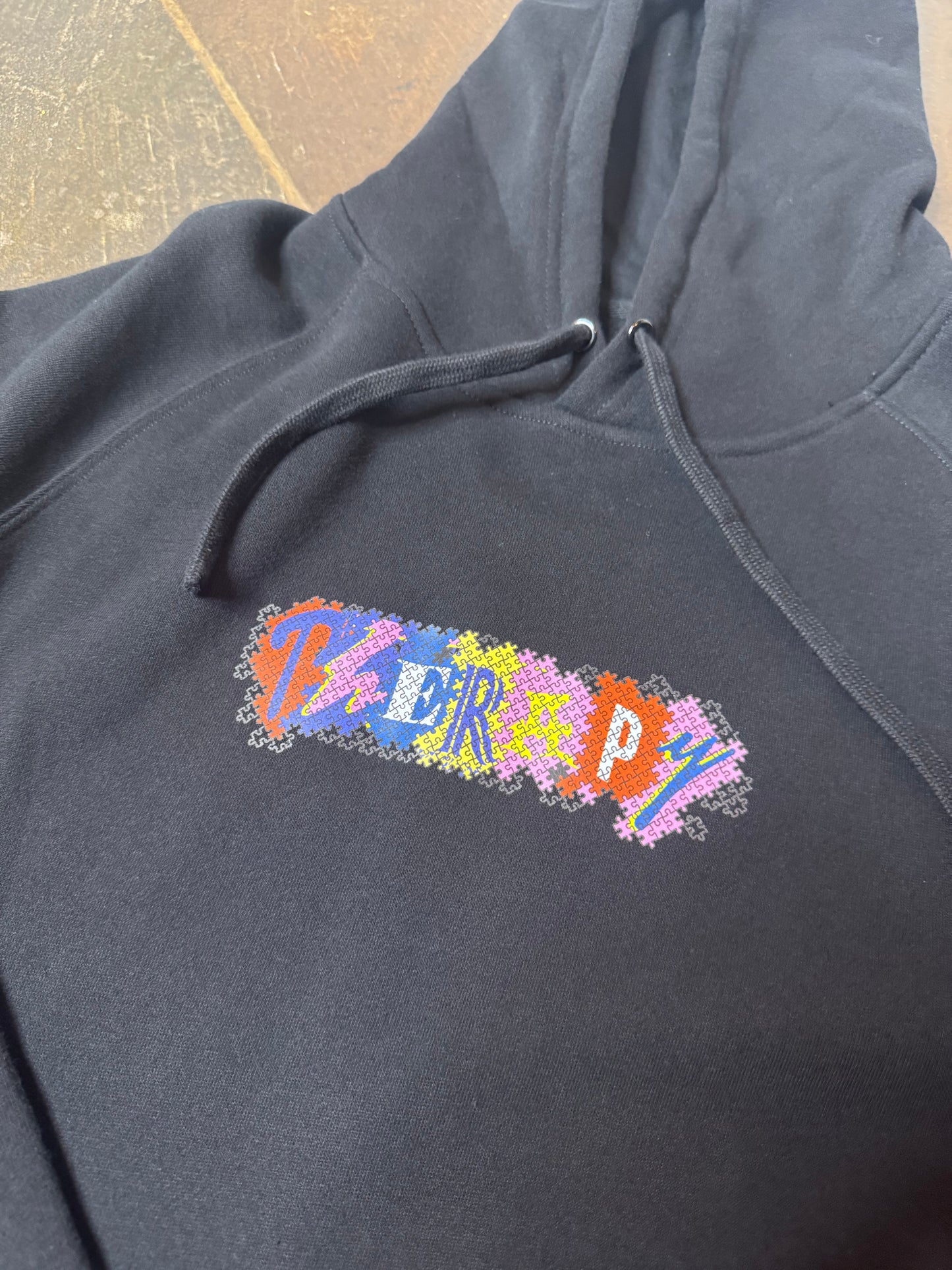 Therapy Puzzled Hoodie - Black