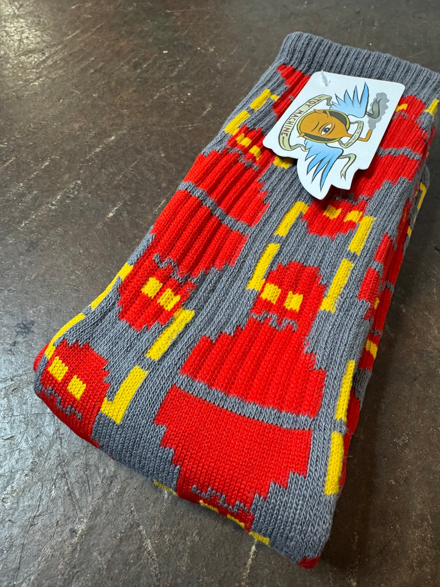 Digi Monster Grey Crew Socks