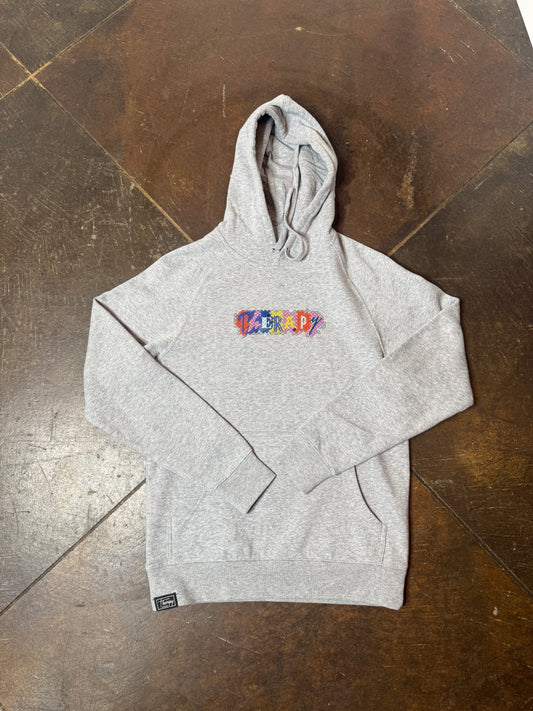 Therapy Puzzled Hoodie - Light Grey