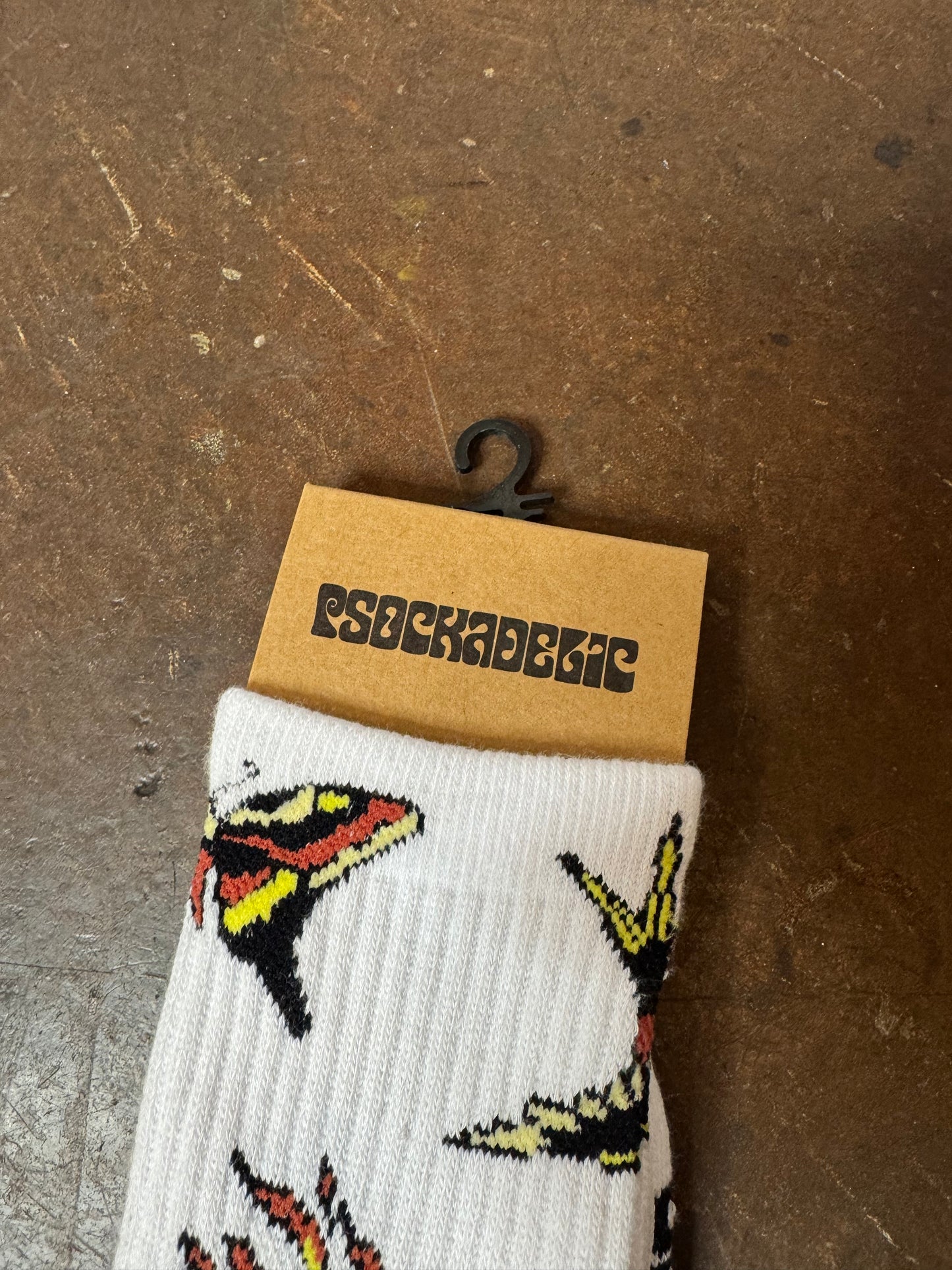 Tattoo White Crew Socks