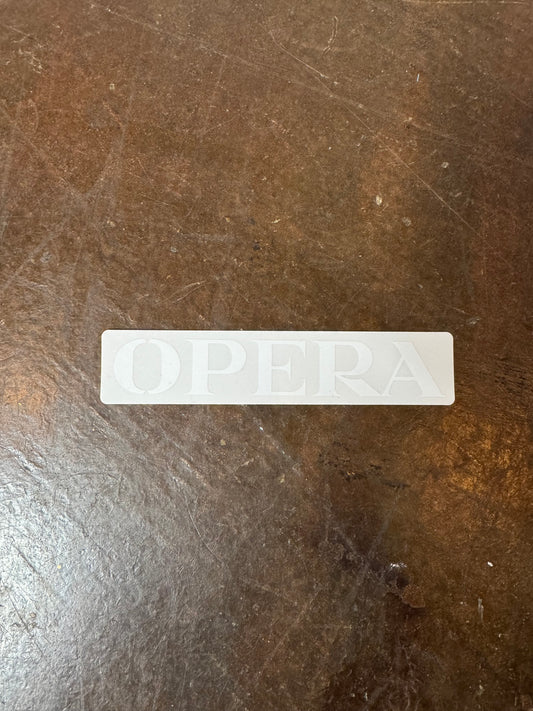 Opera Sticker White Logo - Opera Skateboards