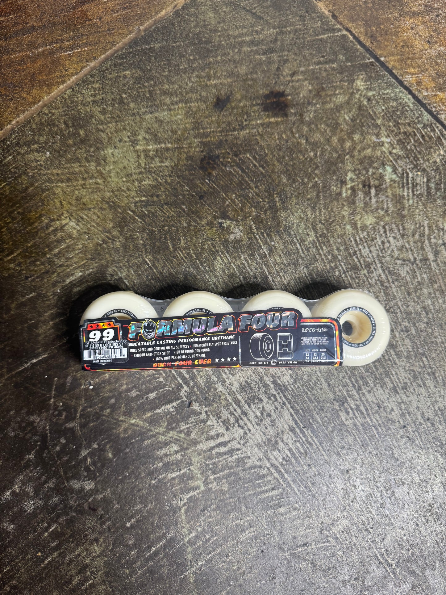 Blue F4 99A Lock-Ins 57mm (natural) Wheels