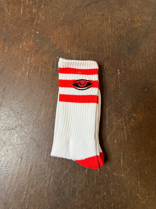Watching Red Crew Socks
