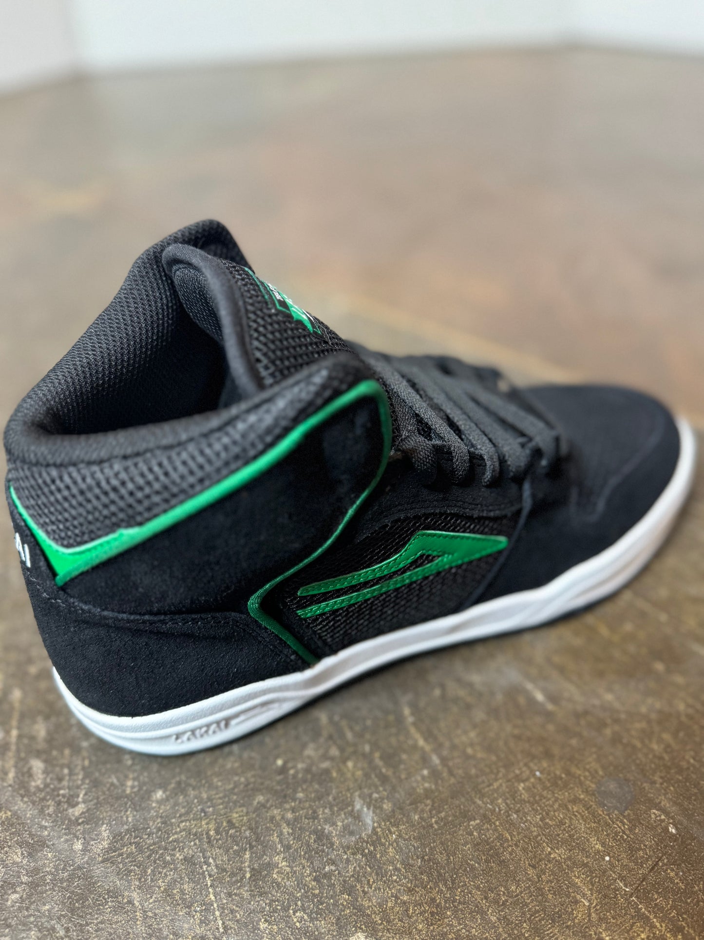 Telford Black Suede/ Green