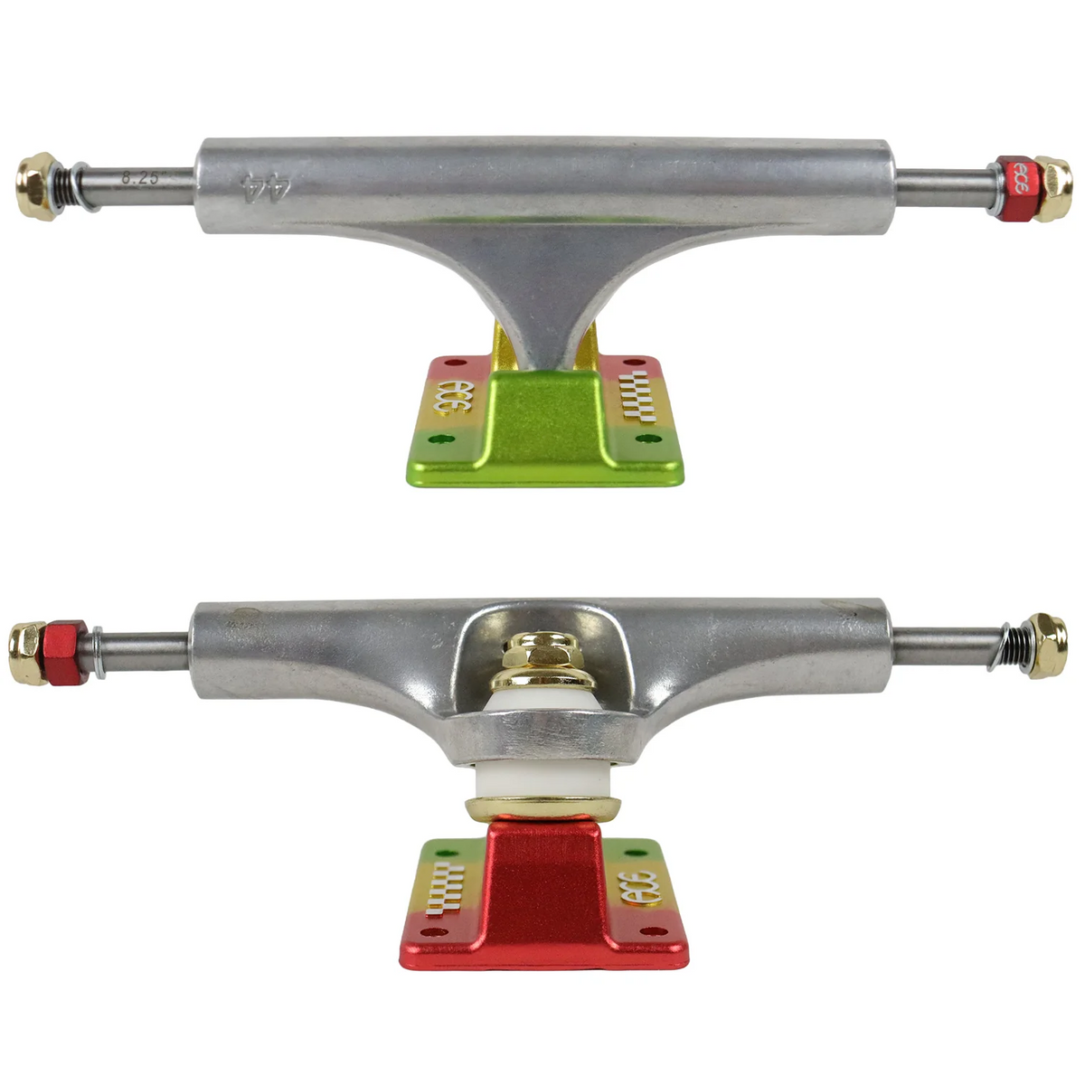 Ace AF1 Anodized Polished/ Rasta Trucks (Set)