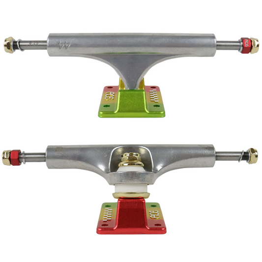 Ace AF1 Anodized Polished/ Rasta Trucks (Set)
