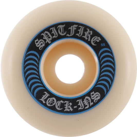 F4 Spitfire Lock-Ins 99A White/ Blue Wheels