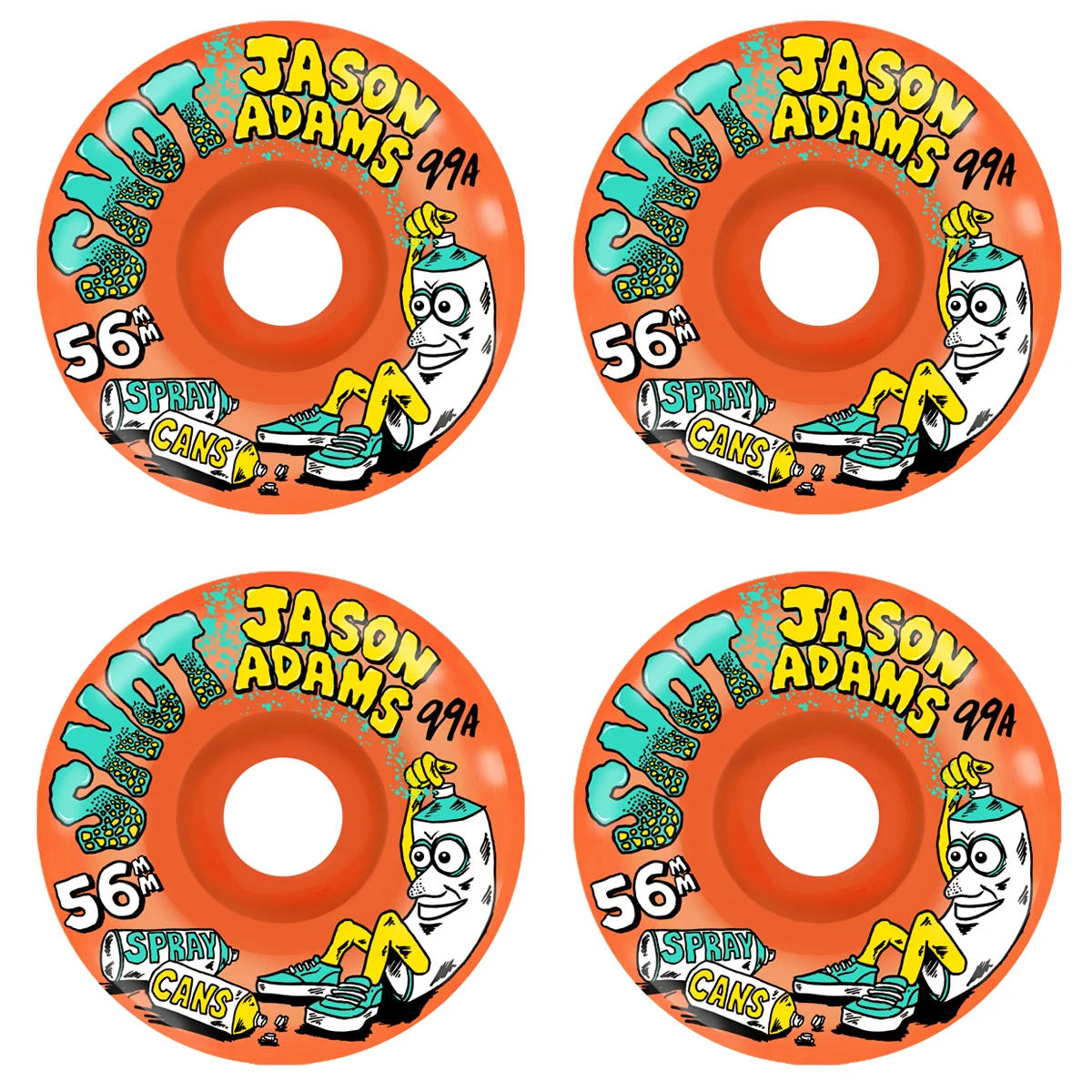Snot Jason Adams Spray Cans 56mm 99A Orange Wheels