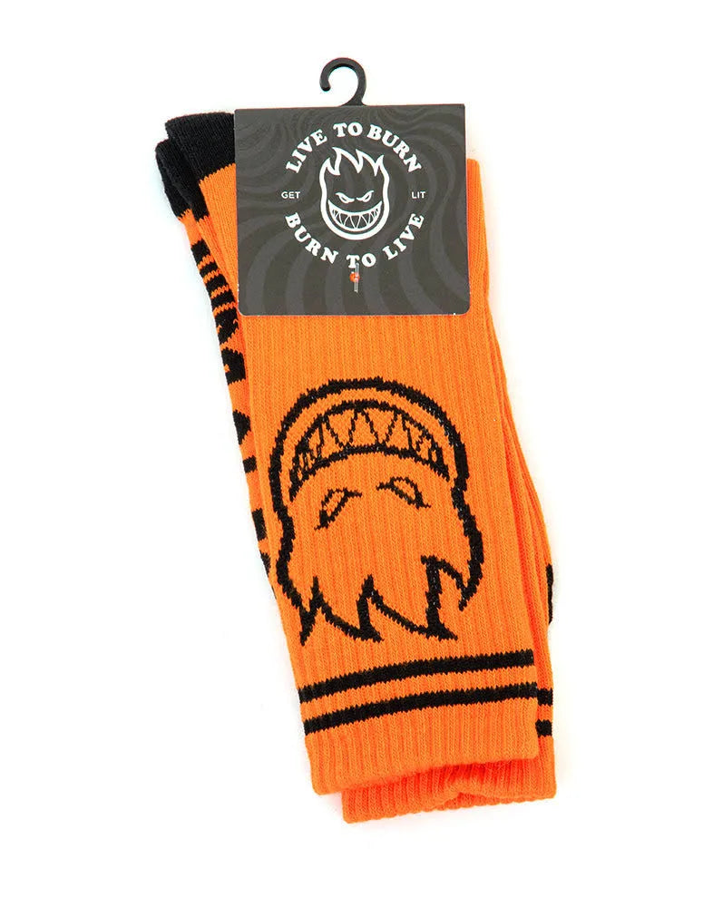 Spitfire Bighead Crew Socks - Orange/ Black