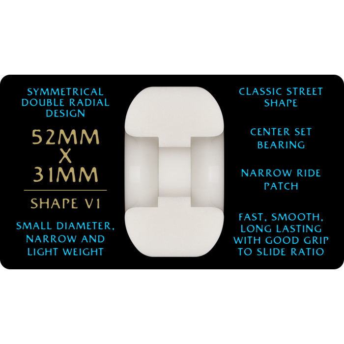 Zach Doelling Dragon Formula 52 x 31mm V1  97A White Wheels