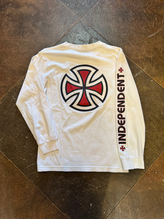 Vintage Independent Iron Cross Longsleeve - White