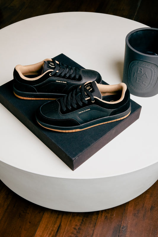 Herman 3 Leather Suede Combo - Black N Tan