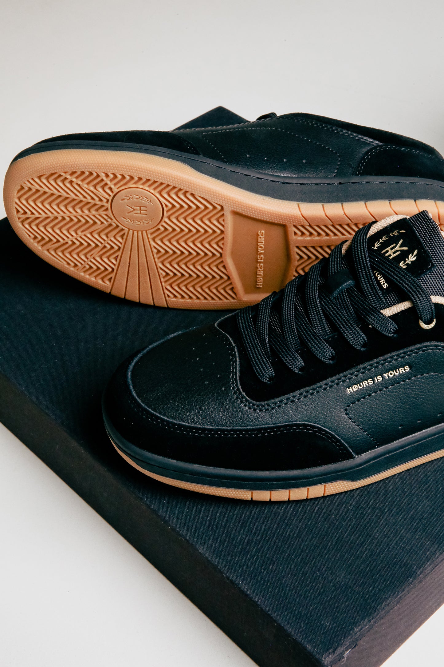 Herman 3 Leather Suede Combo - Black N Tan