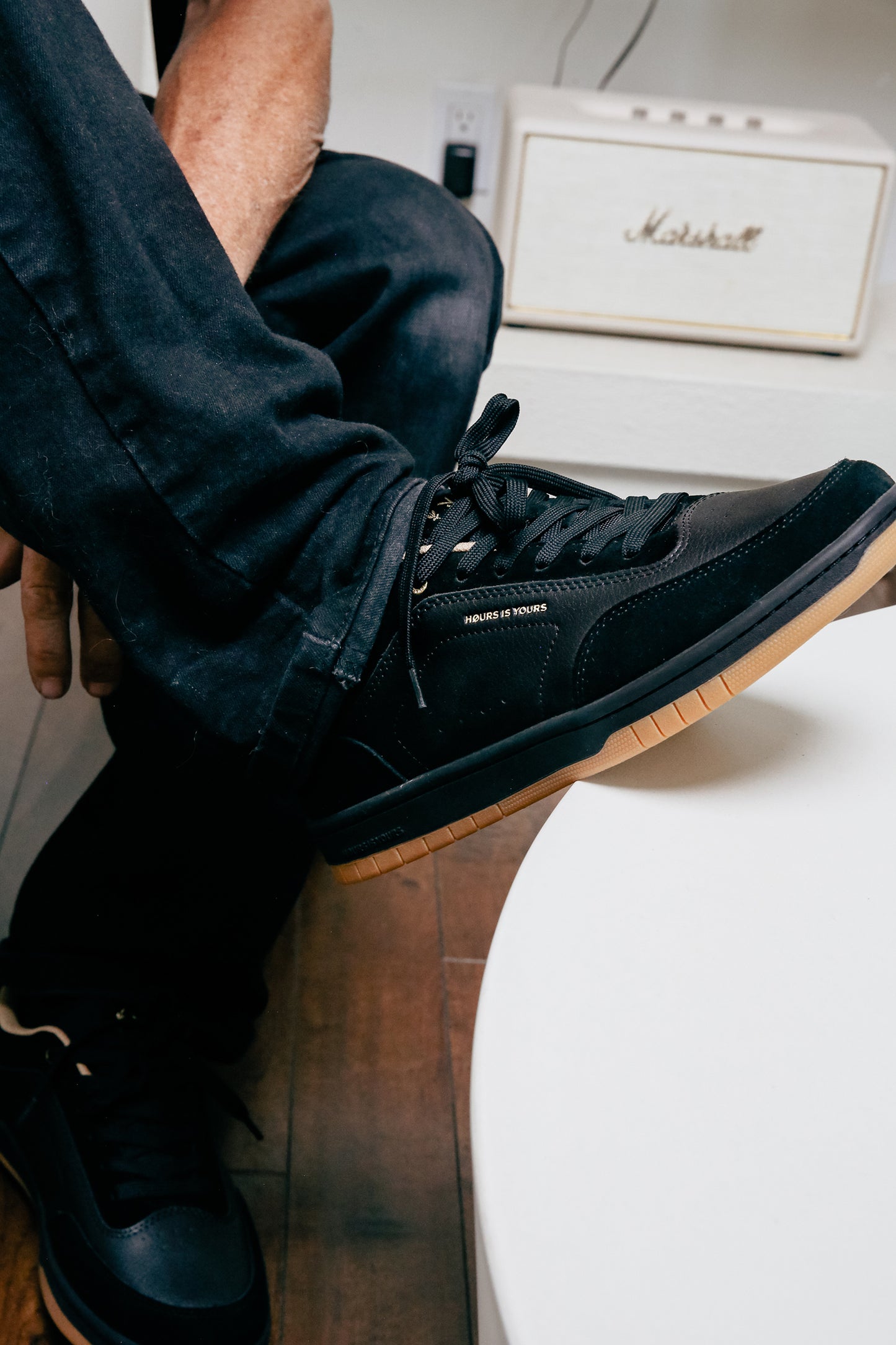 Herman 3 Leather Suede Combo - Black N Tan