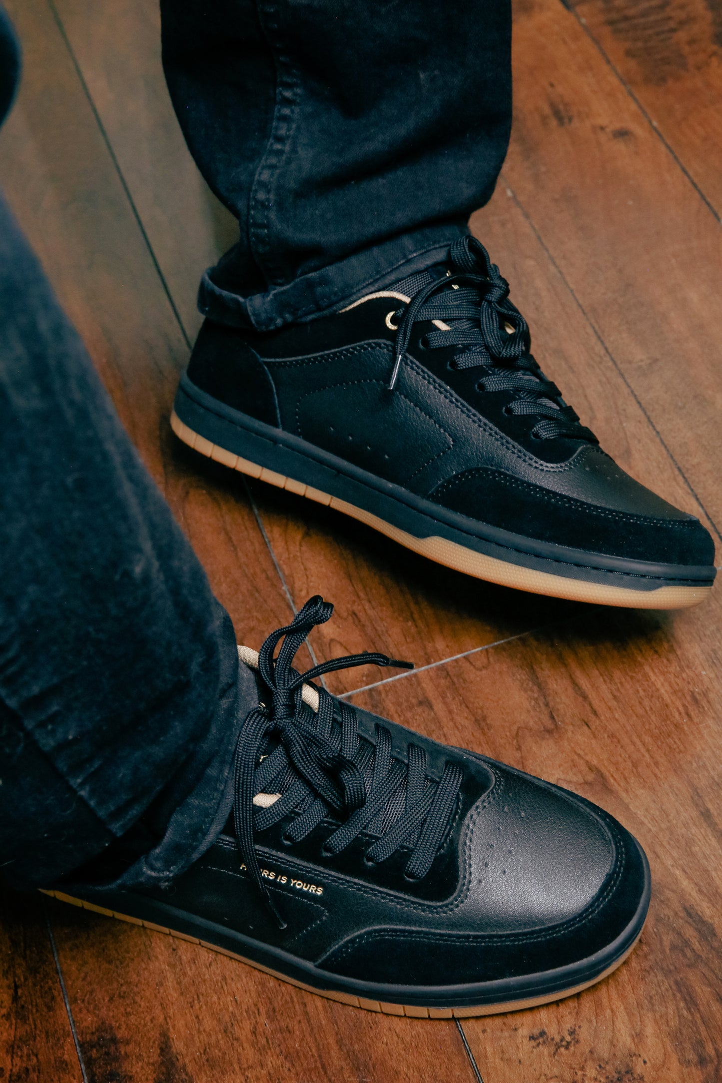 Herman 3 Leather Suede Combo - Black N Tan