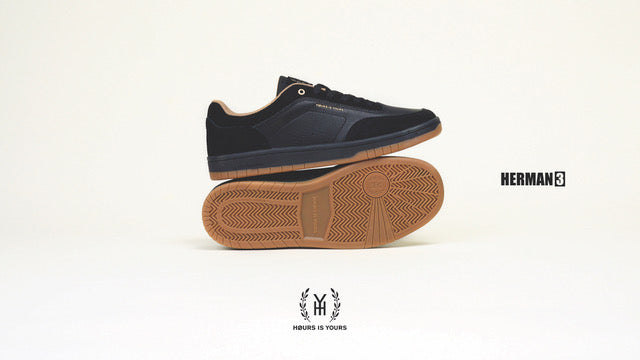 Herman 3 Leather Suede Combo - Black N Tan