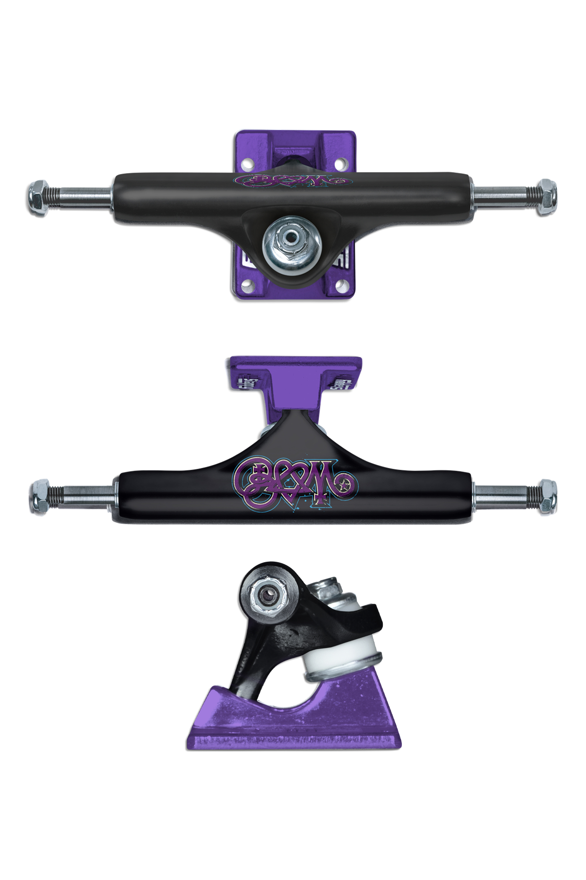 BAM X Slappy ST1 Hollow - Black/Purple Trucks