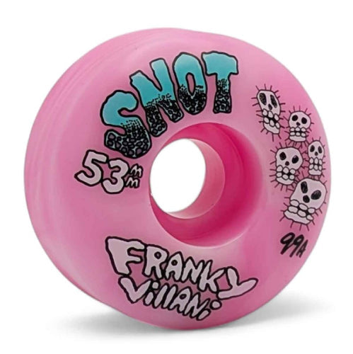 Snot Franky Villani Skulls 53mm 99A Pink Swirl Wheels