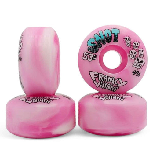 Snot Franky Villani Skulls 53mm 99A Pink Swirl Wheels